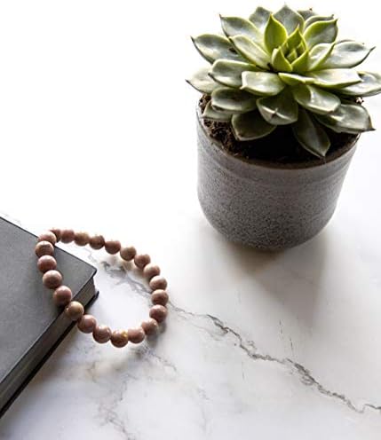 8mm Rhodonite Healing Stone Beads for Emotional Balance & Heart Chakra Support
