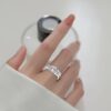 925 Sterling Silver Anxiety Ring for Women – Adjustable Spinner Thumb Ring with Worry Beads | Anti-Stress Fidget Ring | Stress Relief Jewellery