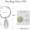 Half Hoop Earrings with Dangling Tree of Life, Diameter 20mm