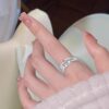 925 Sterling Silver Anxiety Ring for Women – Adjustable Spinner Thumb Ring with Worry Beads | Anti-Stress Fidget Ring | Stress Relief Jewellery