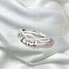 925 Sterling Silver Anxiety Ring for Women – Adjustable Spinner Thumb Ring with Worry Beads | Anti-Stress Fidget Ring | Stress Relief Jewellery
