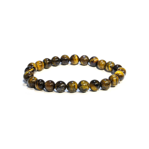 8mm Tiger's Eye Bracelet for Protection, Courage, Confidence, and Emotional Balance