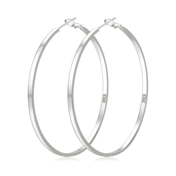 Classic Sterling Silver Hoop Earrings – Hypoallergenic, Durable, and Stylish