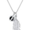 Feather Crystal in 925 Sterling Silver necklace 45cm