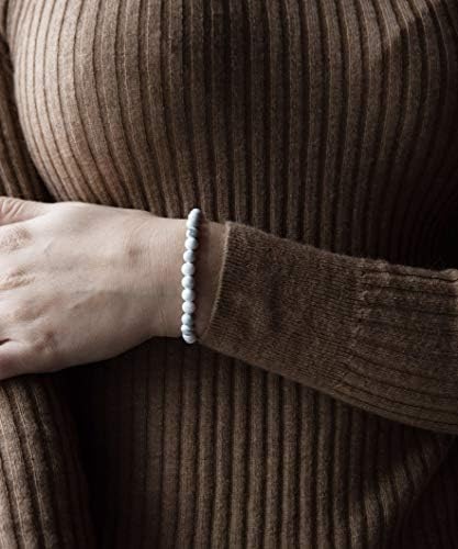 6MM White Howlite Crystal Stone Healing Bracelet