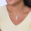Feather Crystal in 925 Sterling Silver necklace 45cm
